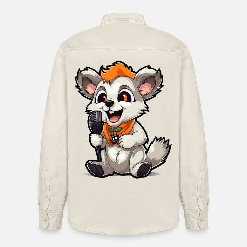 Singtierchen mit Mikrofon - Relaxed Fit Unisex Organic Hemd von Stanley/Stella - Natur