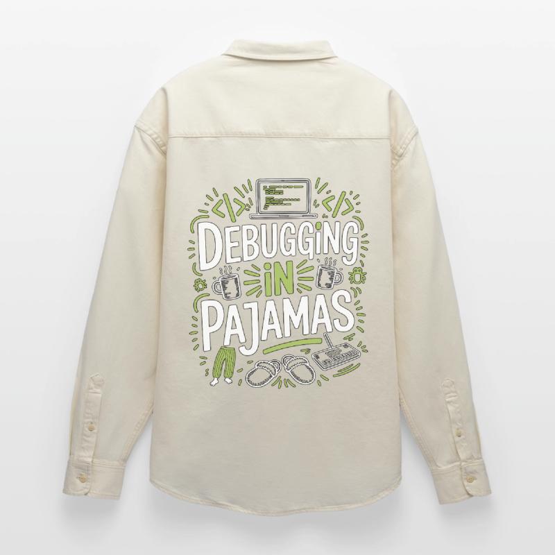 Remote Developer Debugging In Software Developer Relaxed Fit Unisex Organic Hemd von Stanley/Stella