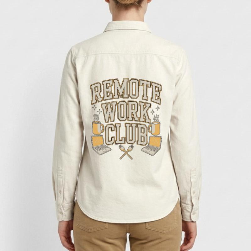 Remote Work Club Web Developer Remote Developer Relaxed Fit Unisex Organic Hemd von Stanley/Stella