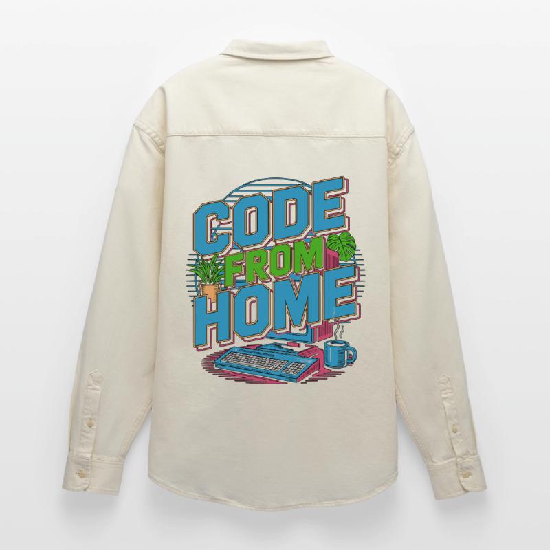 Remote Developer Code From Home Software Developer Relaxed Fit Unisex Organic Shirt by Stanley/Stella