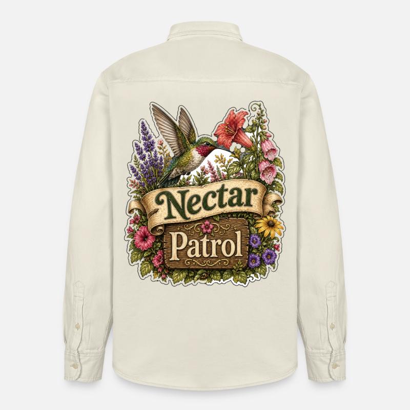 Patrouille Nectar - Chemise unisexe coupe décontractée bio Stanley/Stella - écru doux
