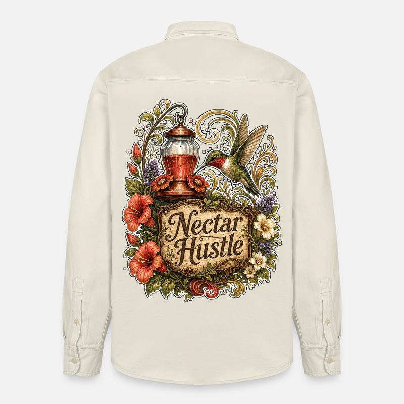 Nectar Hustle - Relaxed Fit Unisex Organic Hemd von Stanley/Stella - Natur