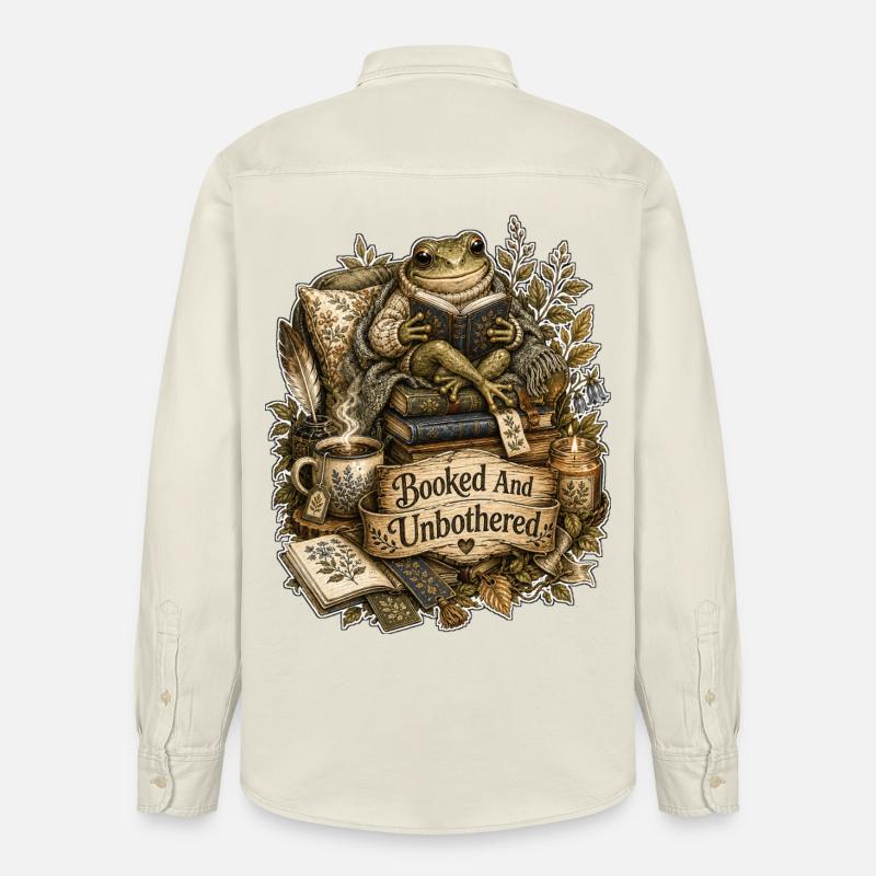 Grenouille réservée et indifférente - Chemise unisexe coupe décontractée bio Stanley/Stella - écru doux