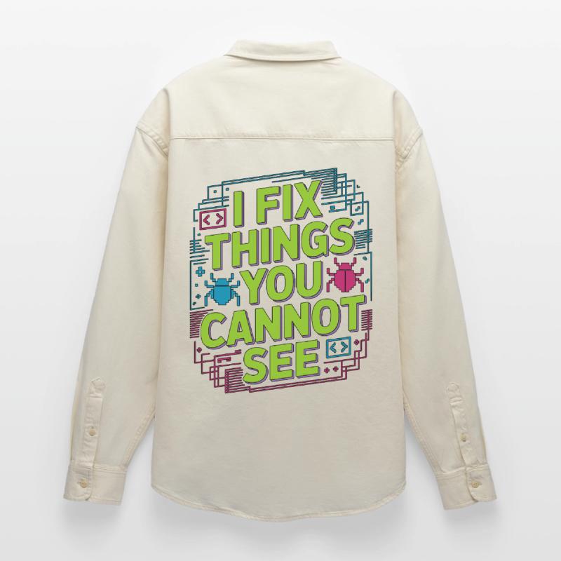 Game Developer I Fix Things Software Developer Relaxed Fit Unisex Organic Hemd von Stanley/Stella