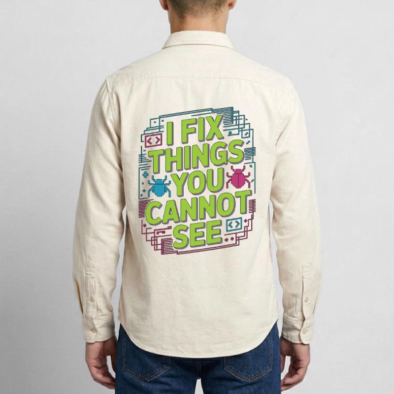 Game Developer I Fix Things Software Developer Relaxed Fit Unisex Organic Hemd von Stanley/Stella