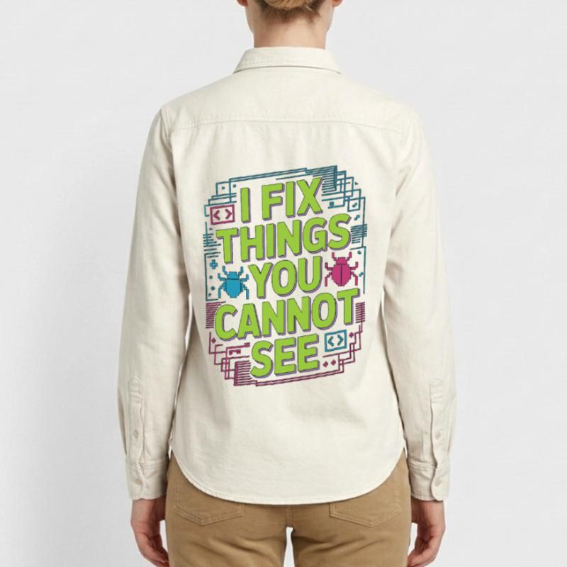 Game Developer I Fix Things Software Developer Relaxed Fit Unisex Organic Hemd von Stanley/Stella