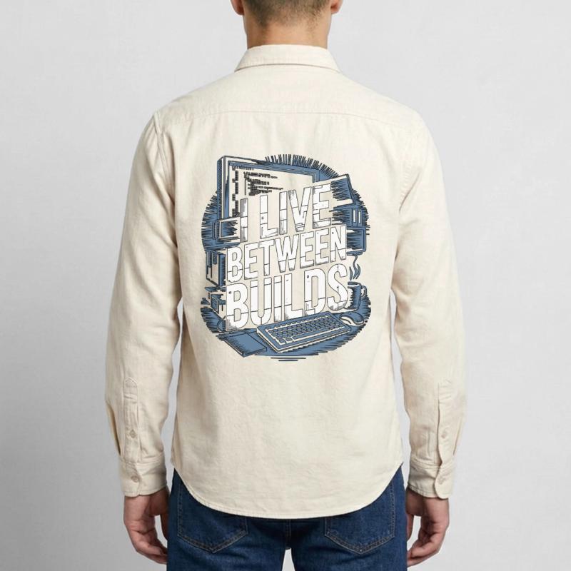 Game Developer I Live Between Builds Game Coder Relaxed Fit Unisex Organic Shirt by Stanley/Stella
