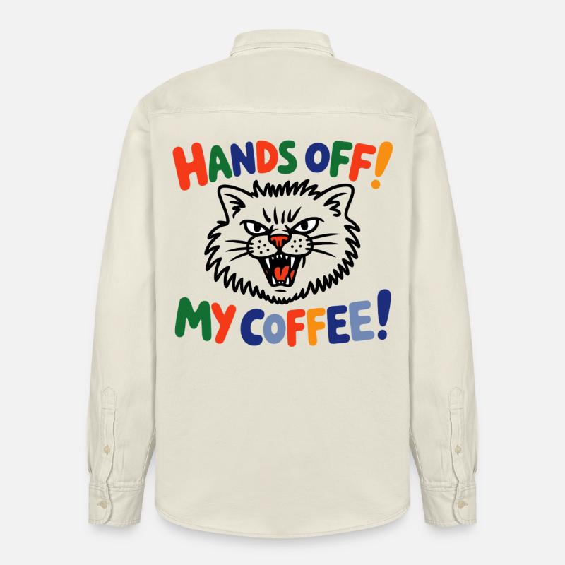 Lâchez-moi, mon café ! - Chemise unisexe coupe décontractée bio Stanley/Stella - écru doux