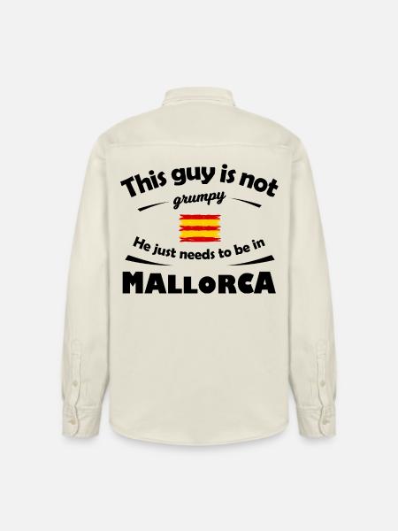 Brushed Spanish Mallorca Flag Stripes - Relaxed Fit Unisex Organic Shirt by Stanley/Stella - soft Ecru