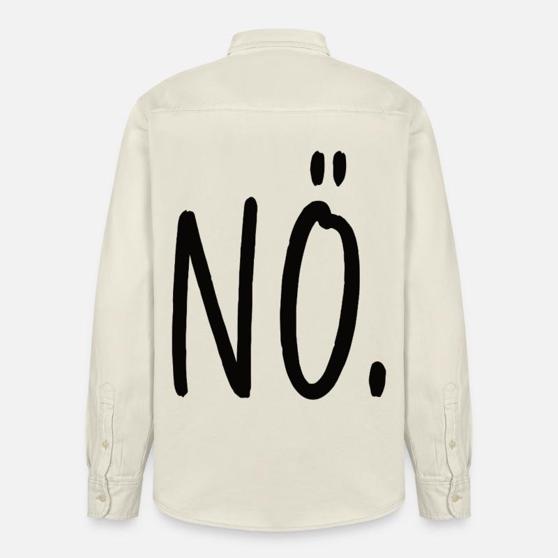 Non, affirmation, tout simplement non - Chemise unisexe coupe décontractée bio Stanley/Stella - écru doux