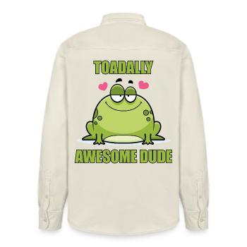 Toadally großartiger Typ - Relaxed Fit Unisex Organic Hemd von Stanley/Stella - Natur - Hinten - AI Model Male 178 light (178cm)