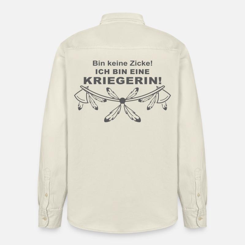 Ich bin eine Kriegerin - Relaxed Fit Unisex Organic Hemd von Stanley/Stella - Natur