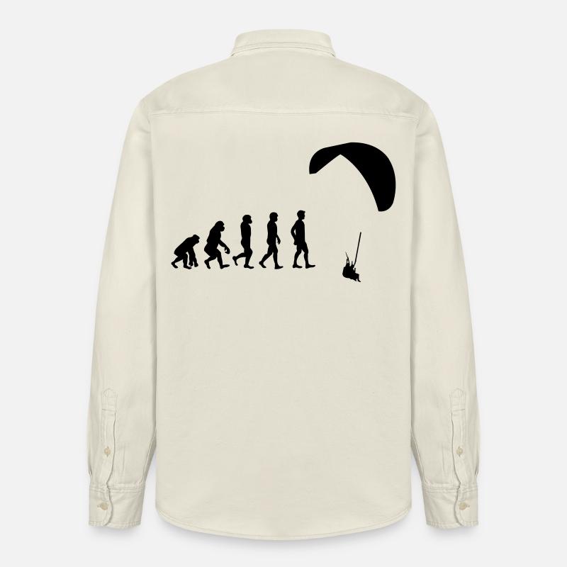 Evolution Gleitschirm - Relaxed Fit Unisex Organic Hemd von Stanley/Stella - Natur