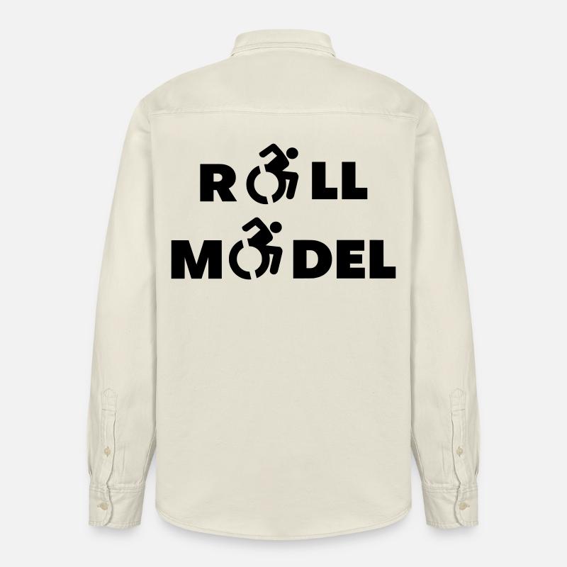 Jeder Rollstuhlfahrer ist ein Vorbild # - Relaxed Fit Unisex Organic Hemd von Stanley/Stella - Natur