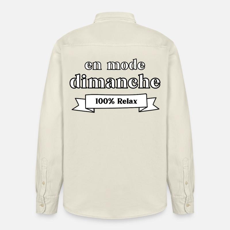 En Mode DIMANCHE 100% Ralex - Chemise unisexe coupe décontractée bio Stanley/Stella - écru doux