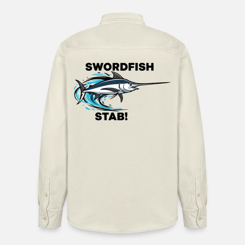 Espadon Stab Épée Mer Swordfish - Chemise unisexe coupe décontractée bio Stanley/Stella - écru doux