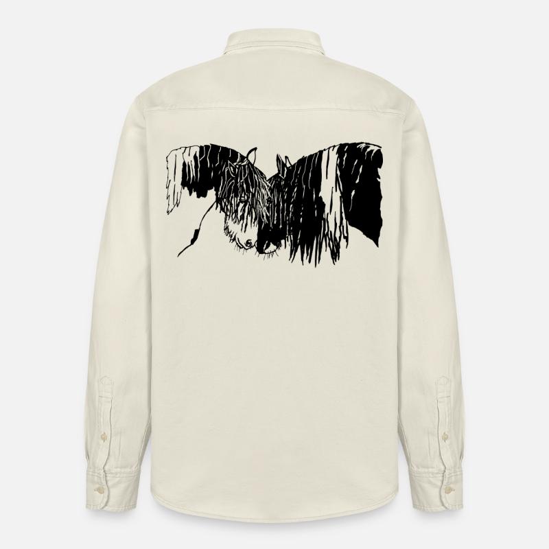 wunderschöne Tinker Reiten Pferde  - Relaxed Fit Unisex Organic Hemd von Stanley/Stella - Natur