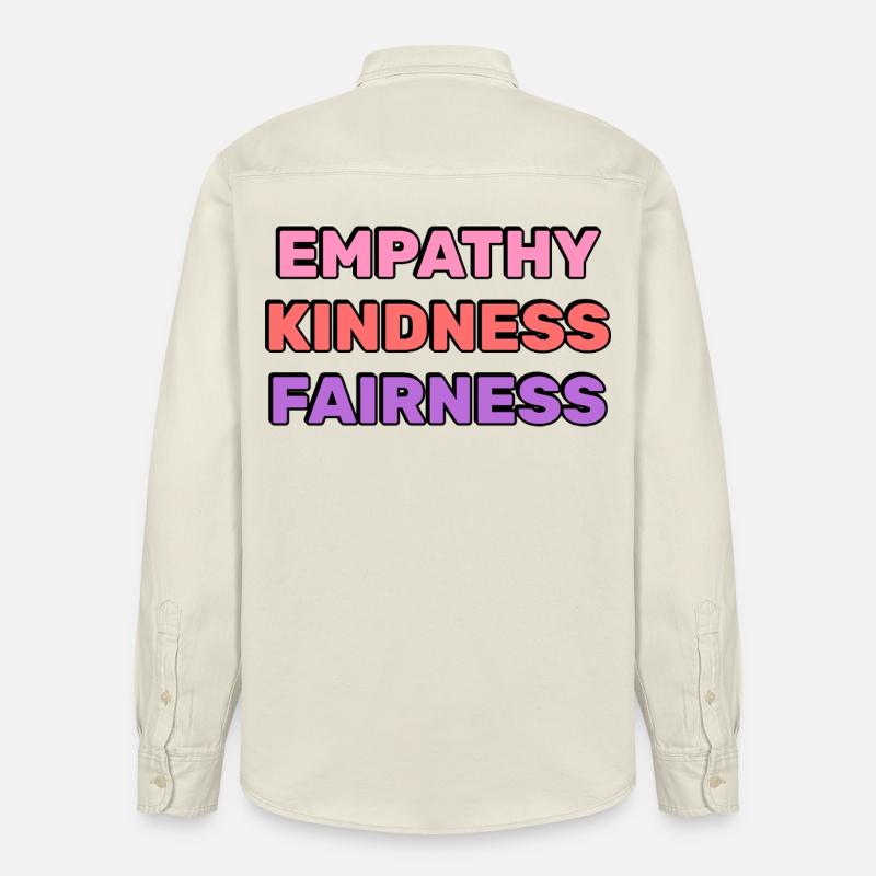 Empathie, Freundlichkeit, Fairness, - Relaxed Fit Unisex Organic Hemd von Stanley/Stella - Natur