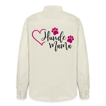 Hund Hunde Mama - Relaxed Fit Unisex Organic Hemd von Stanley/Stella - Natur - Hinten - AI Model Male 178 light (178cm)