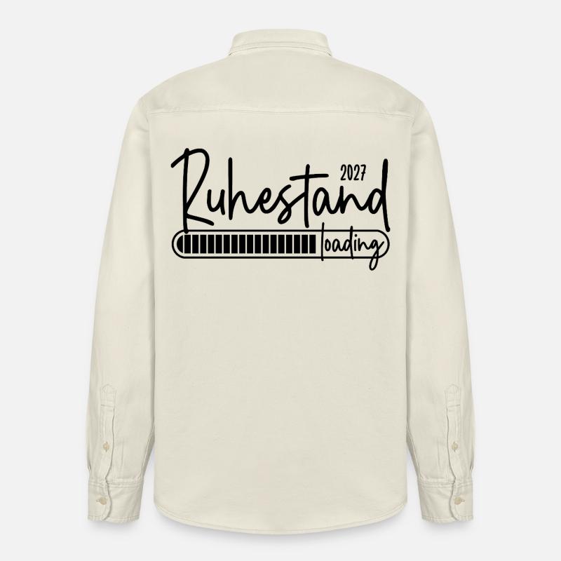 Ruhestand 2027 loading - Relaxed Fit Unisex Organic Hemd von Stanley/Stella - Natur
