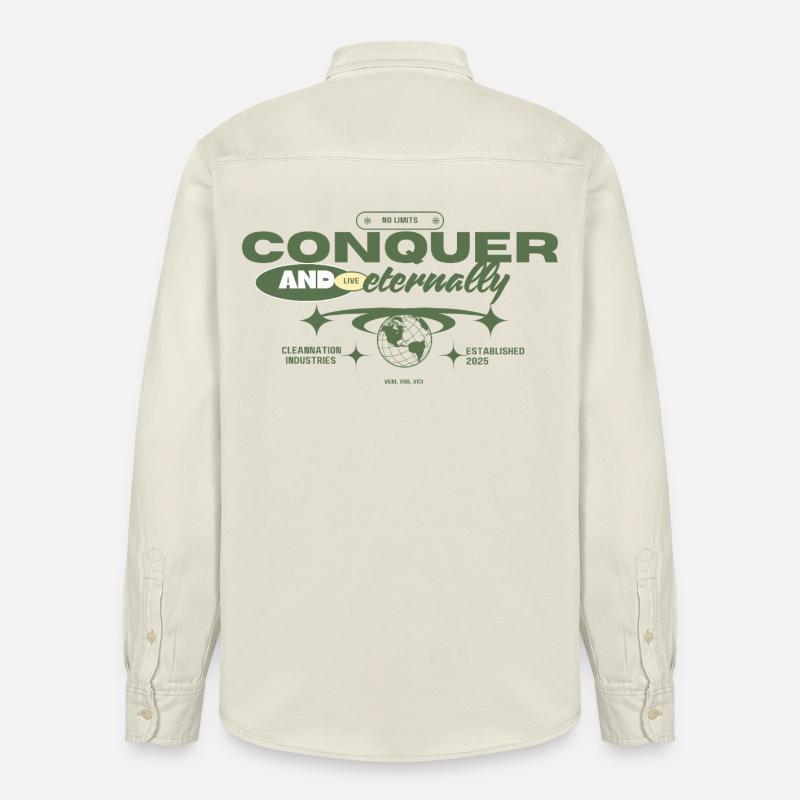 Conquérir - Chemise unisexe coupe décontractée bio Stanley/Stella - écru doux