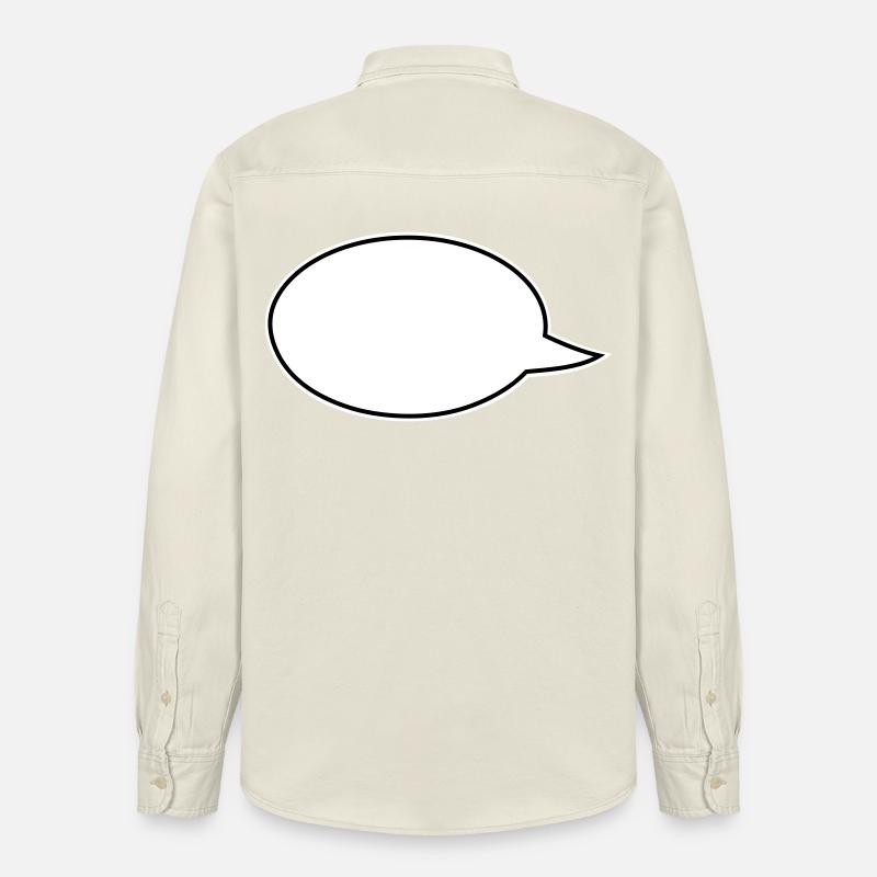 Sprechblasen Comic links - Relaxed Fit Unisex Organic Hemd von Stanley/Stella - Natur