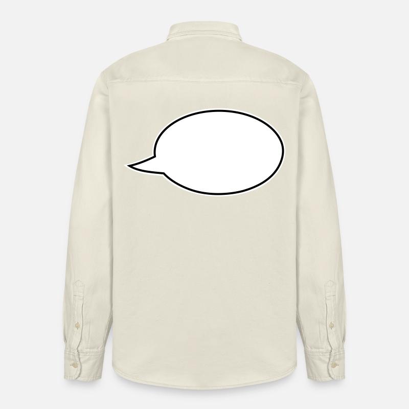 Speech bubble comic right - Relaxed Fit Unisex Organic Shirt by Stanley/Stella - soft Ecru