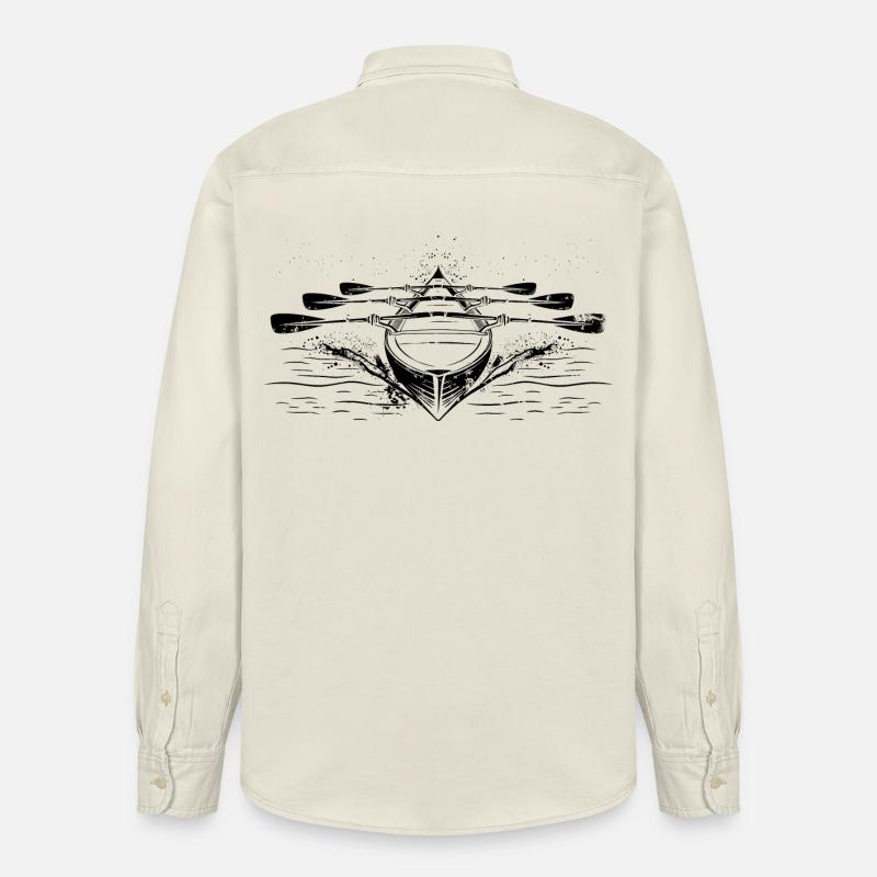 Bateau à rames de course - Chemise unisexe coupe décontractée bio Stanley/Stella - écru doux