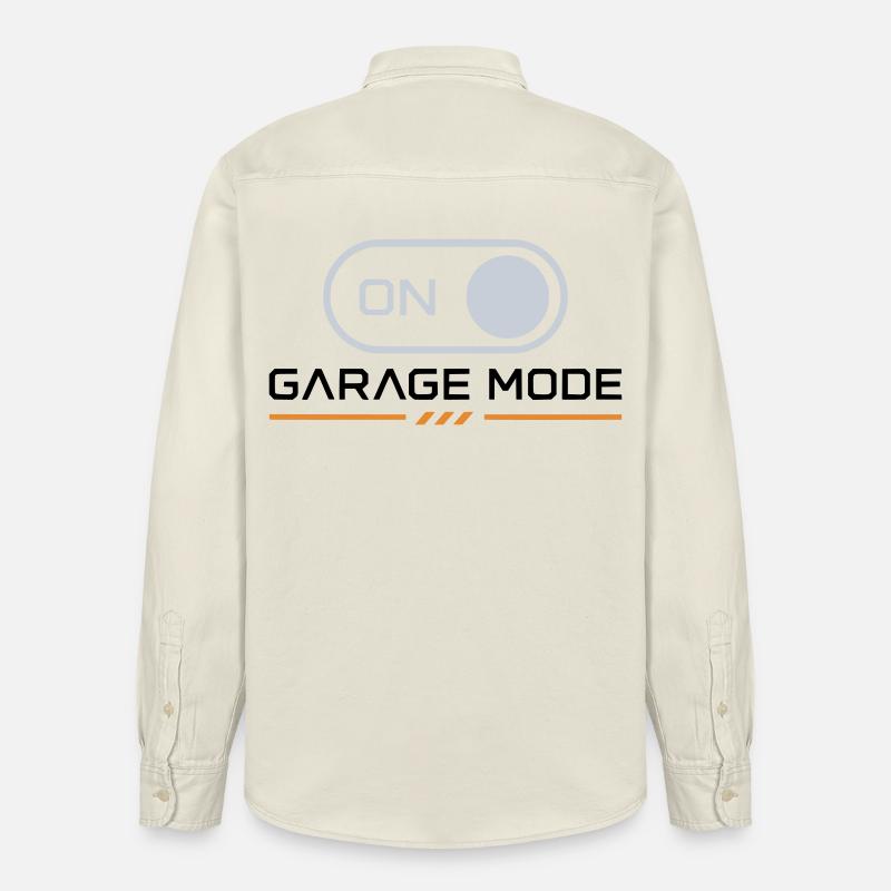 Mode garage activé – Motard mécanicien - Chemise unisexe coupe décontractée bio Stanley/Stella - écru doux