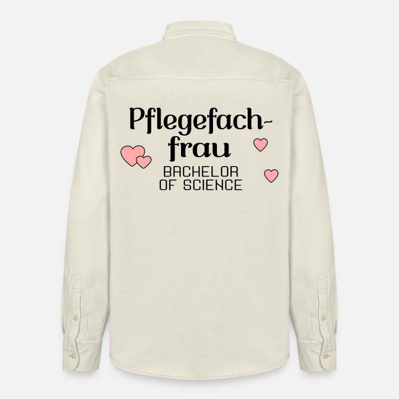 Bachelorstudium Pflege - Abschluss Pflegefachfrau - Relaxed Fit Unisex Organic Hemd von Stanley/Stella - Natur