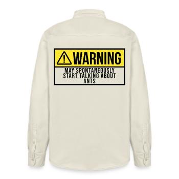 Ameise - Relaxed Fit Unisex Organic Hemd von Stanley/Stella - Natur - Hinten - AI Model Male 178 light (178cm)