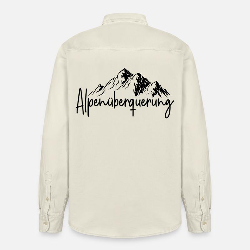 Alpenüberquerung - Relaxed Fit Unisex Organic Hemd von Stanley/Stella - Natur
