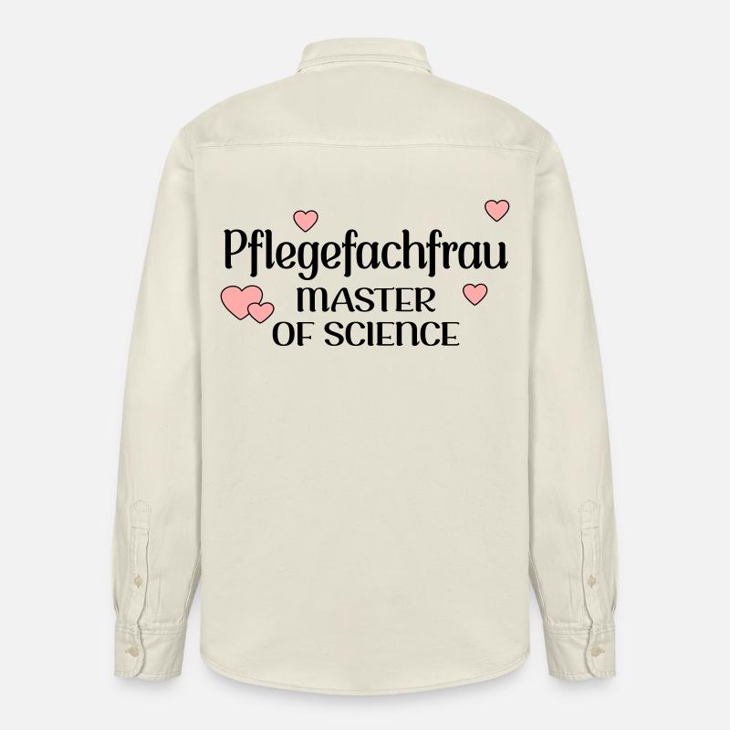 MASTERSTUDIUM PFLEGE - PFLEGEFACHFRAU - Relaxed Fit Unisex Organic Hemd von Stanley/Stella - Natur