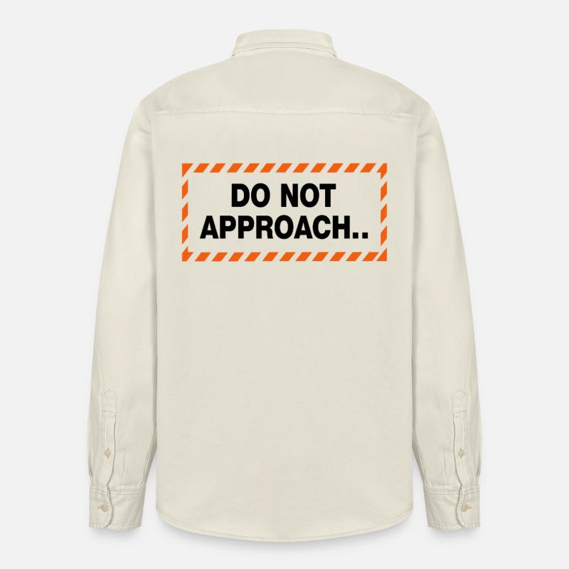 Do Not Approach Warnung Abstand Statement - Relaxed Fit Unisex Organic Hemd von Stanley/Stella - Natur