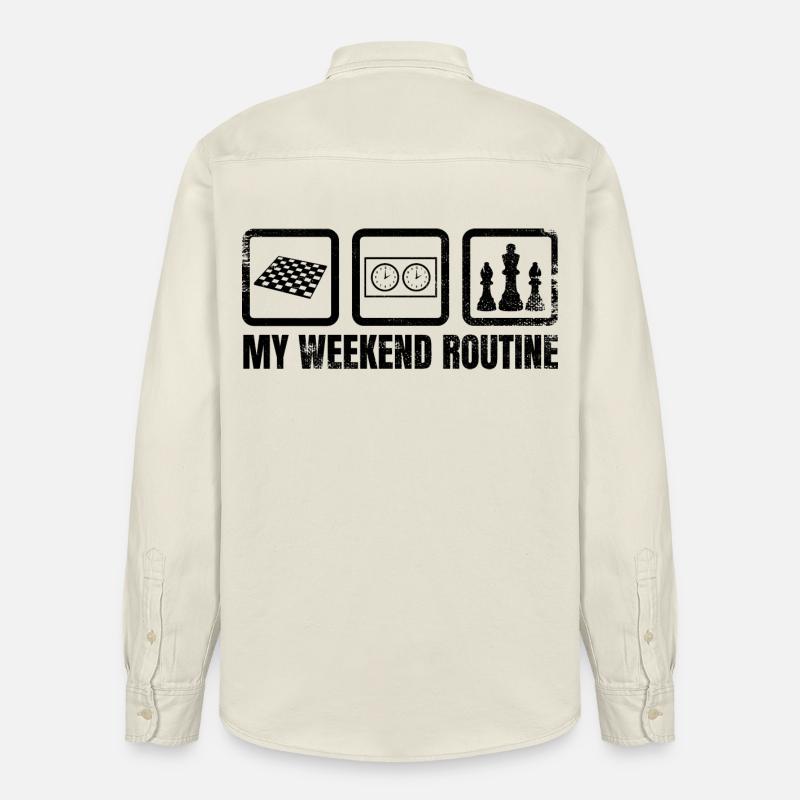 Ma routine du week-end - Chemise unisexe coupe décontractée bio Stanley/Stella - écru doux