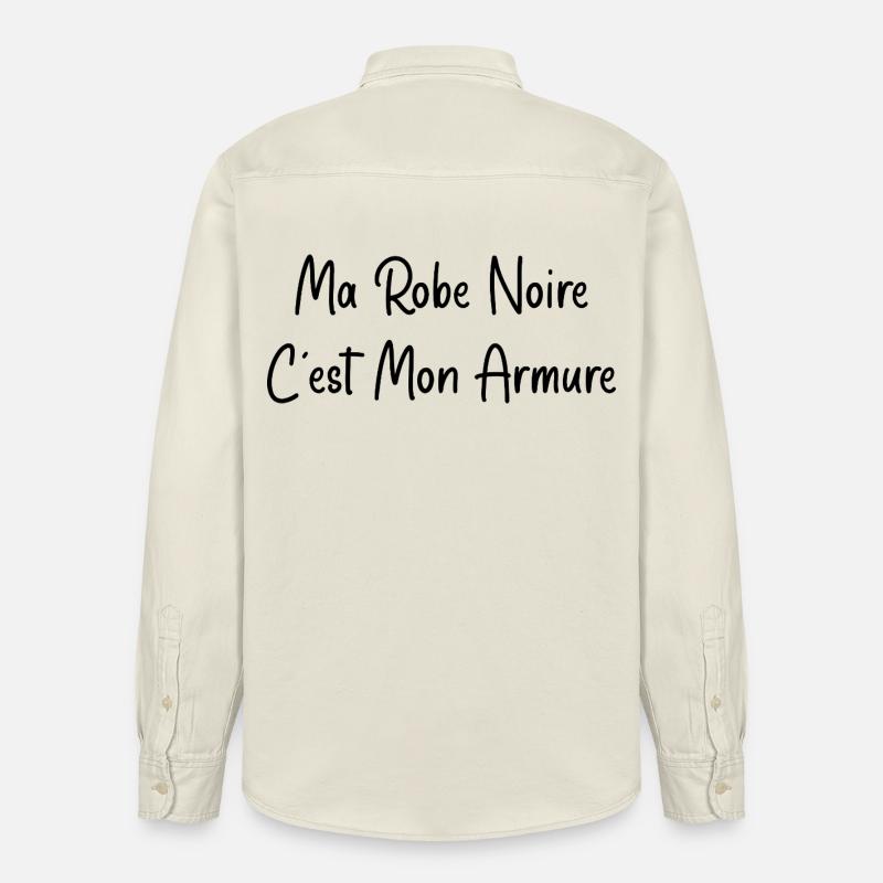 Ma robe noire est mon armure - Chemise unisexe coupe décontractée bio Stanley/Stella - écru doux