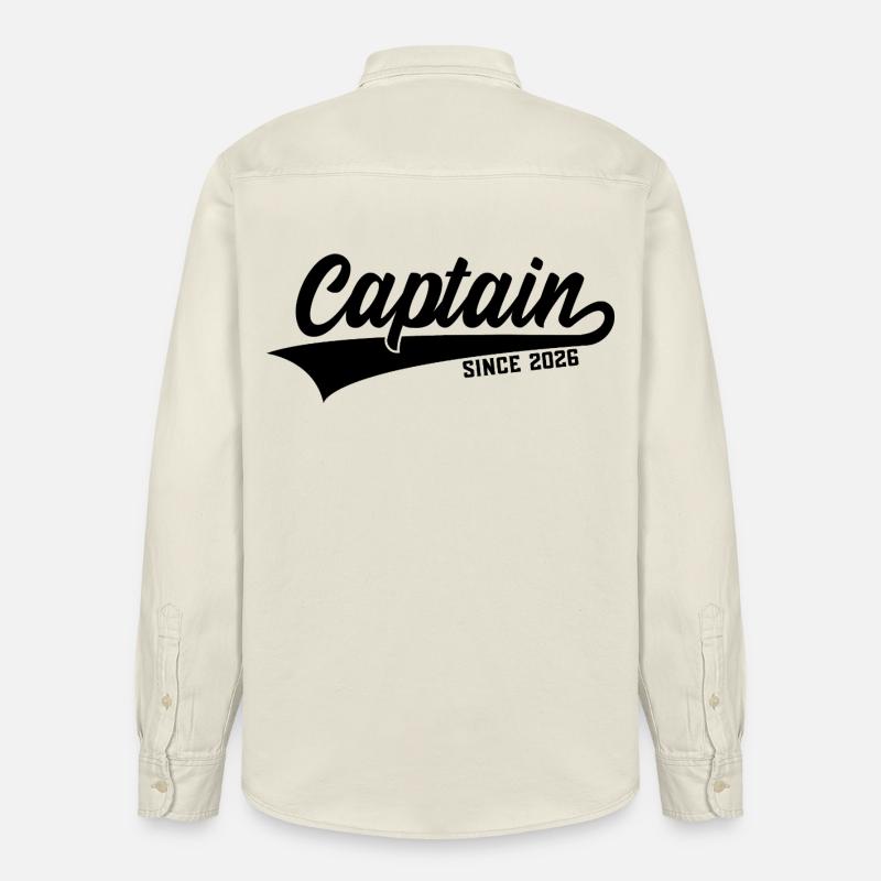 CAPITAINE 2026 CAPITAINE DEPUIS 2026 - Chemise unisexe coupe décontractée bio Stanley/Stella - écru doux