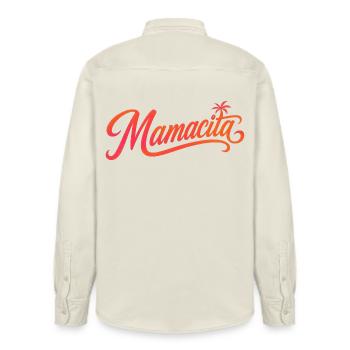 Mamacita - Chemise unisexe coupe décontractée bio Stanley/Stella - écru doux - Dos - AI Model Male 178 light (178cm)