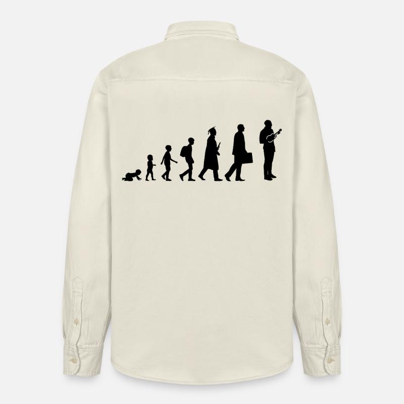 Entwicklung eines Ukulele Spielers - Relaxed Fit Unisex Organic Hemd von Stanley/Stella - Natur