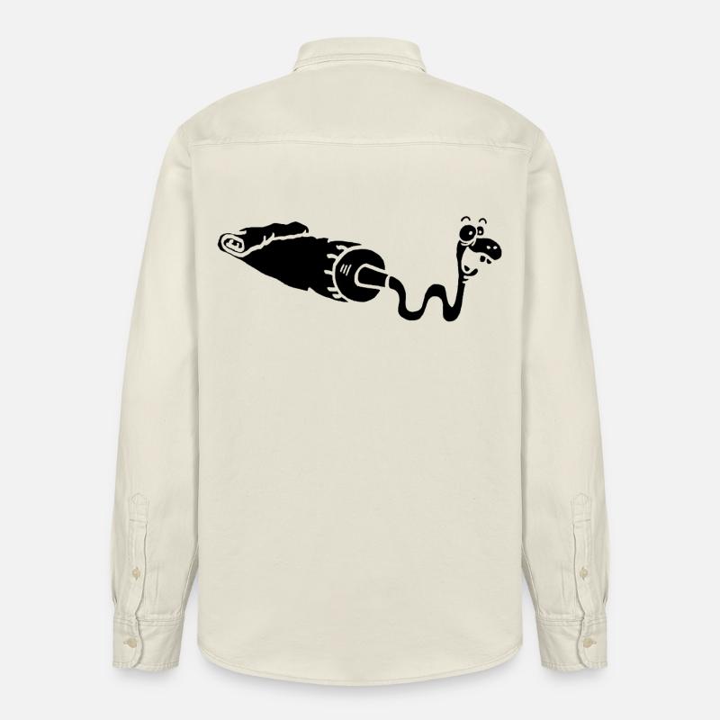 Gouache oder schwarze Schlange? - Relaxed Fit Unisex Organic Hemd von Stanley/Stella - Natur