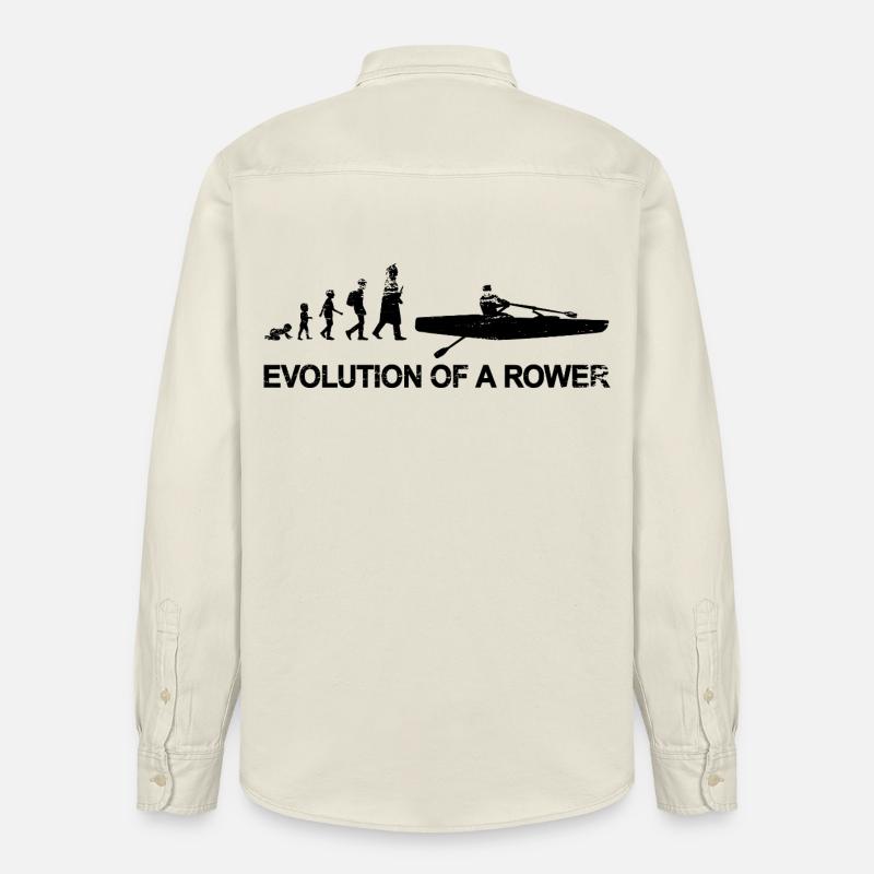 Évolution des rameurs - Chemise unisexe coupe décontractée bio Stanley/Stella - écru doux