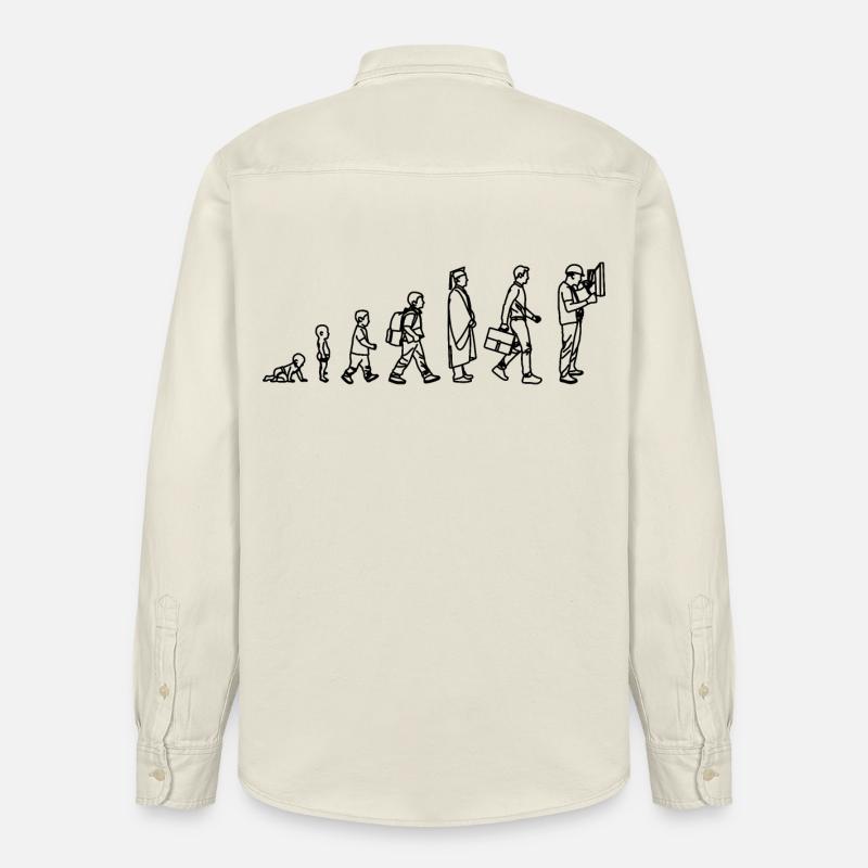 Évolution de l’électricien - Chemise unisexe coupe décontractée bio Stanley/Stella - écru doux
