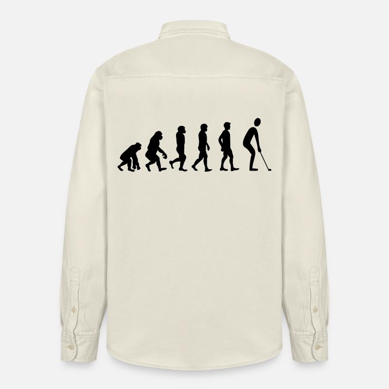 Golf de l’évolution - Chemise unisexe coupe décontractée bio Stanley/Stella - écru doux