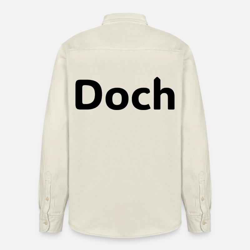 Doch – Deutscher Statement Spruch - Relaxed Fit Unisex Organic Hemd von Stanley/Stella - Natur
