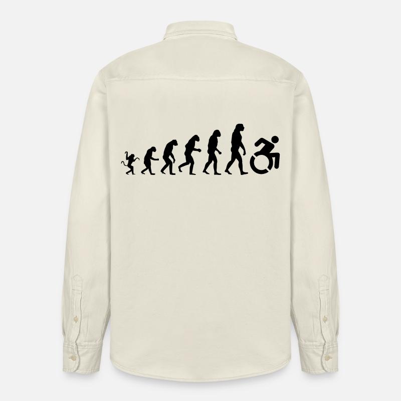 Evolution des Rollstuhls * - Relaxed Fit Unisex Organic Hemd von Stanley/Stella - Natur