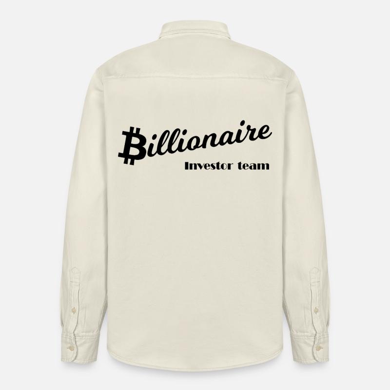 Bitcoin Silhouette Noir - Chemise unisexe coupe décontractée bio Stanley/Stella - écru doux