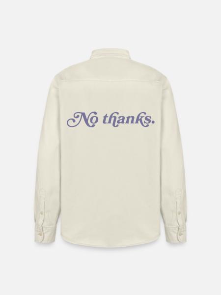 No thank you. - Relaxed Fit Unisex Organic Shirt by Stanley/Stella - soft Ecru