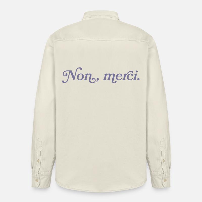 Non, merci – Minimalisme français - Chemise unisexe coupe décontractée bio Stanley/Stella - écru doux