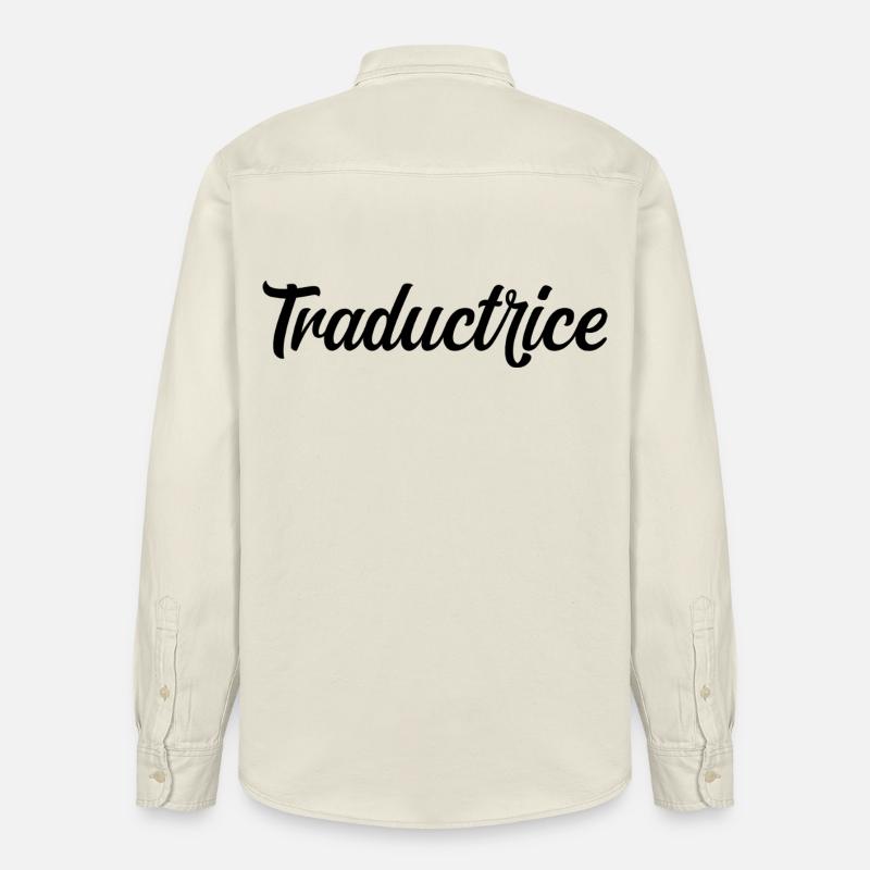 Traductrice Interprète Langues Étrangères Pro - Chemise unisexe coupe décontractée bio Stanley/Stella - écru doux