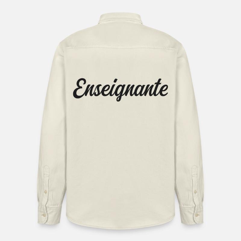 Bester Lehrer der Welt Schulbildung - Relaxed Fit Unisex Organic Hemd von Stanley/Stella - Natur